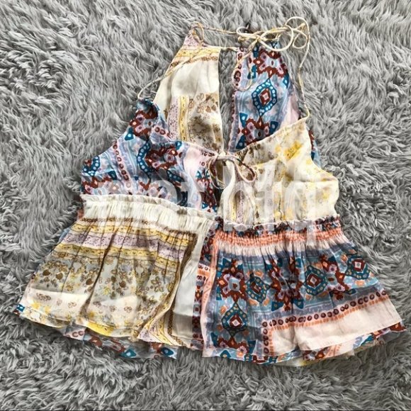 Free People Bellini Patchwork Tank in Ivory - Picture 4 of 5